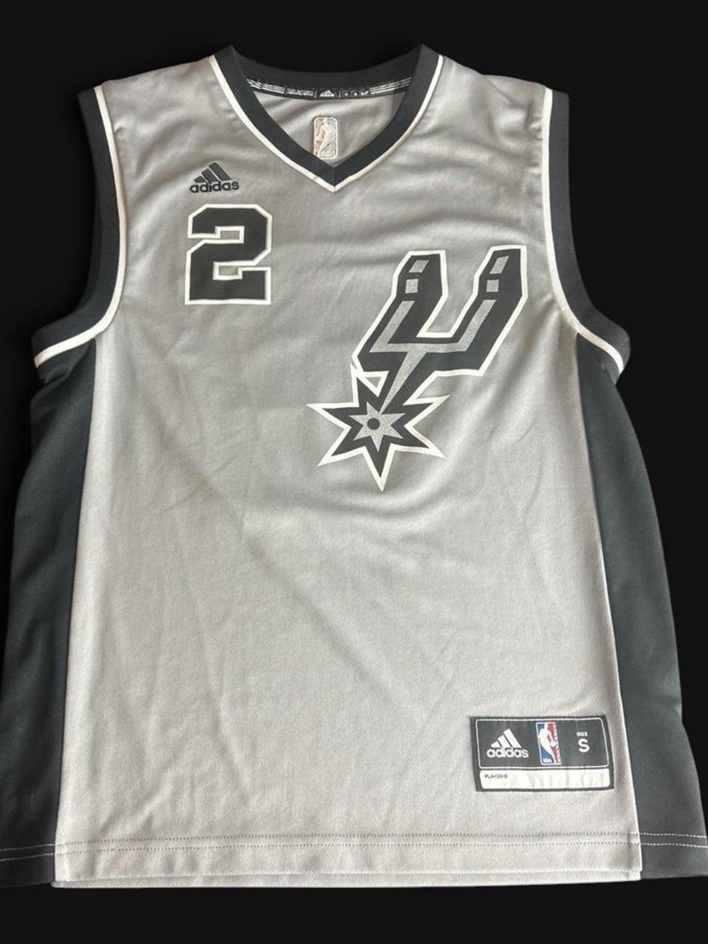 Adidas Kawhi LeonardSan Antonio Spurs #2 Jersey in Gray and Black